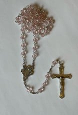 Credo Catholic Credo Catholic Handcrafted Pink and Silver Rosary