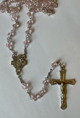 Credo Catholic Credo Catholic Handcrafted Pink and Silver Rosary