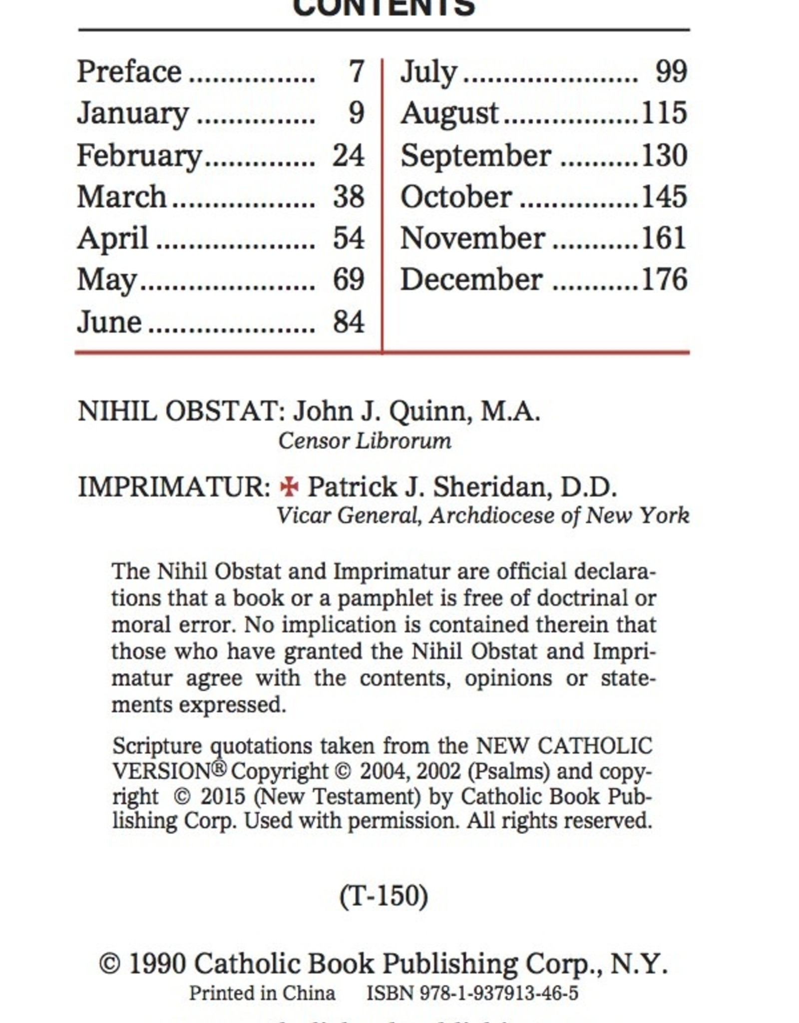 Catholic Book Publishing Bible Day By Day, by Rev. John Kersten