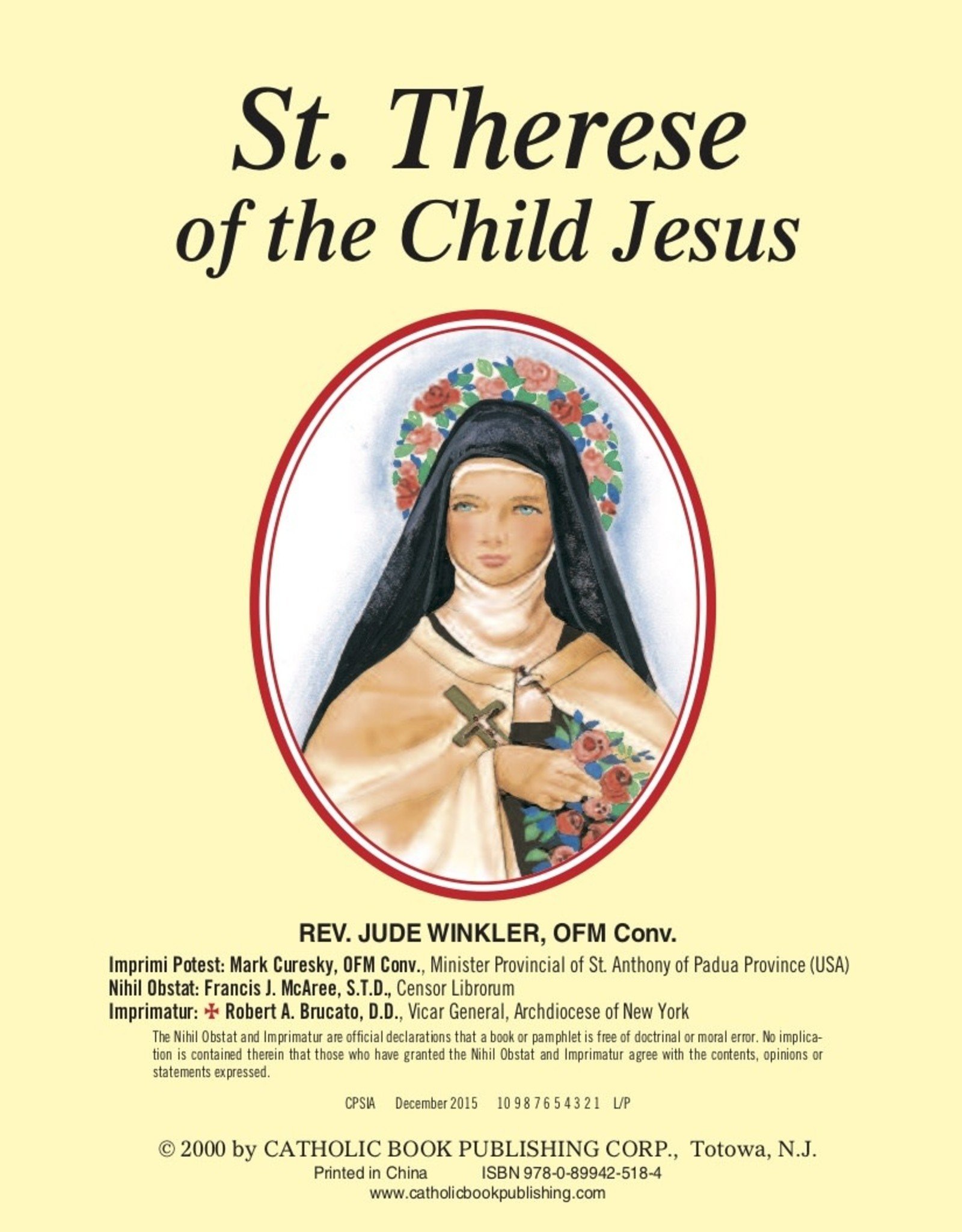 Catholic Book Publishing St. Therese of the Child Jesus, by Rev. Jude Winkler (paperback)