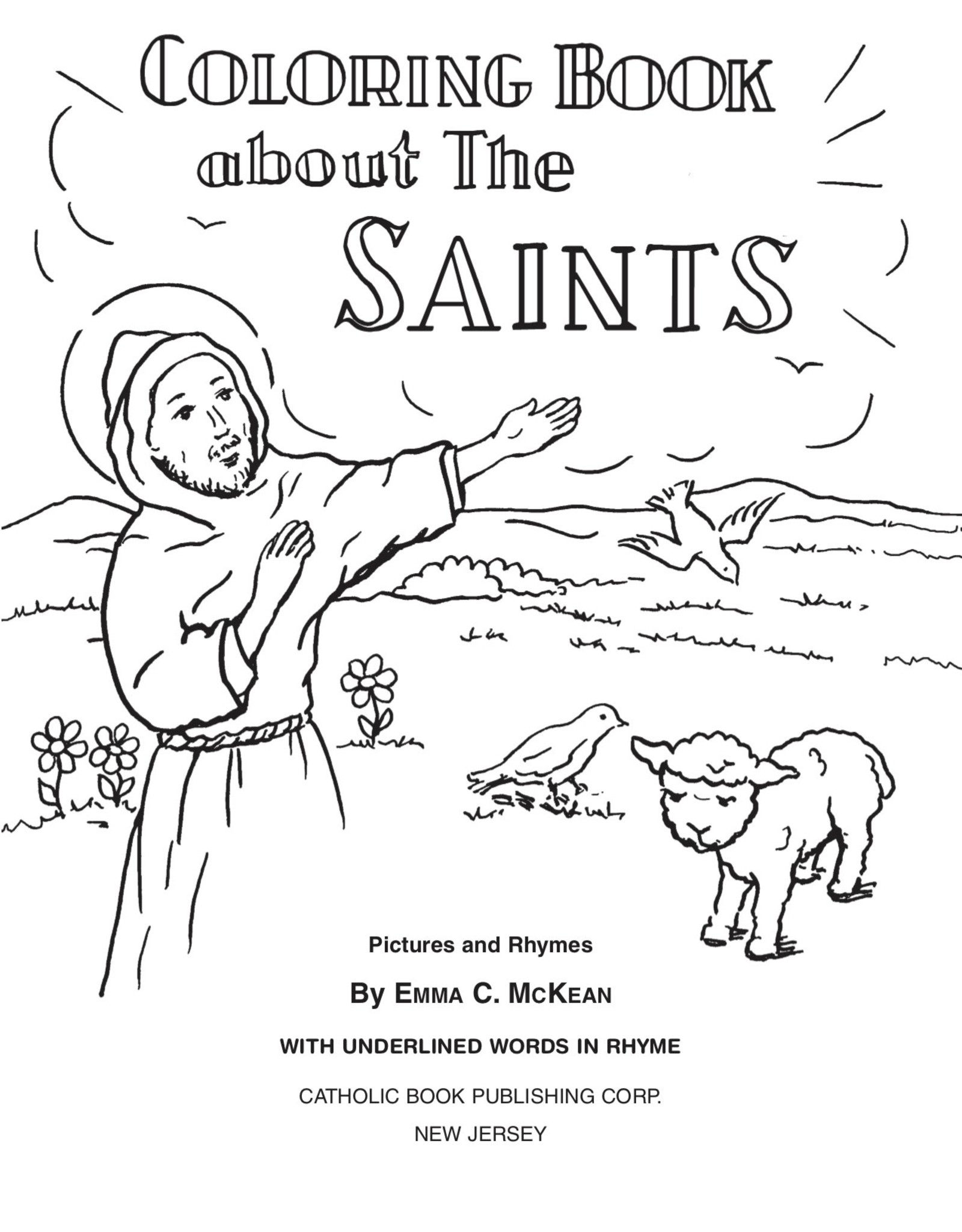 Catholic Book Publishing Coloring Book About the Saints, by Emma McKean