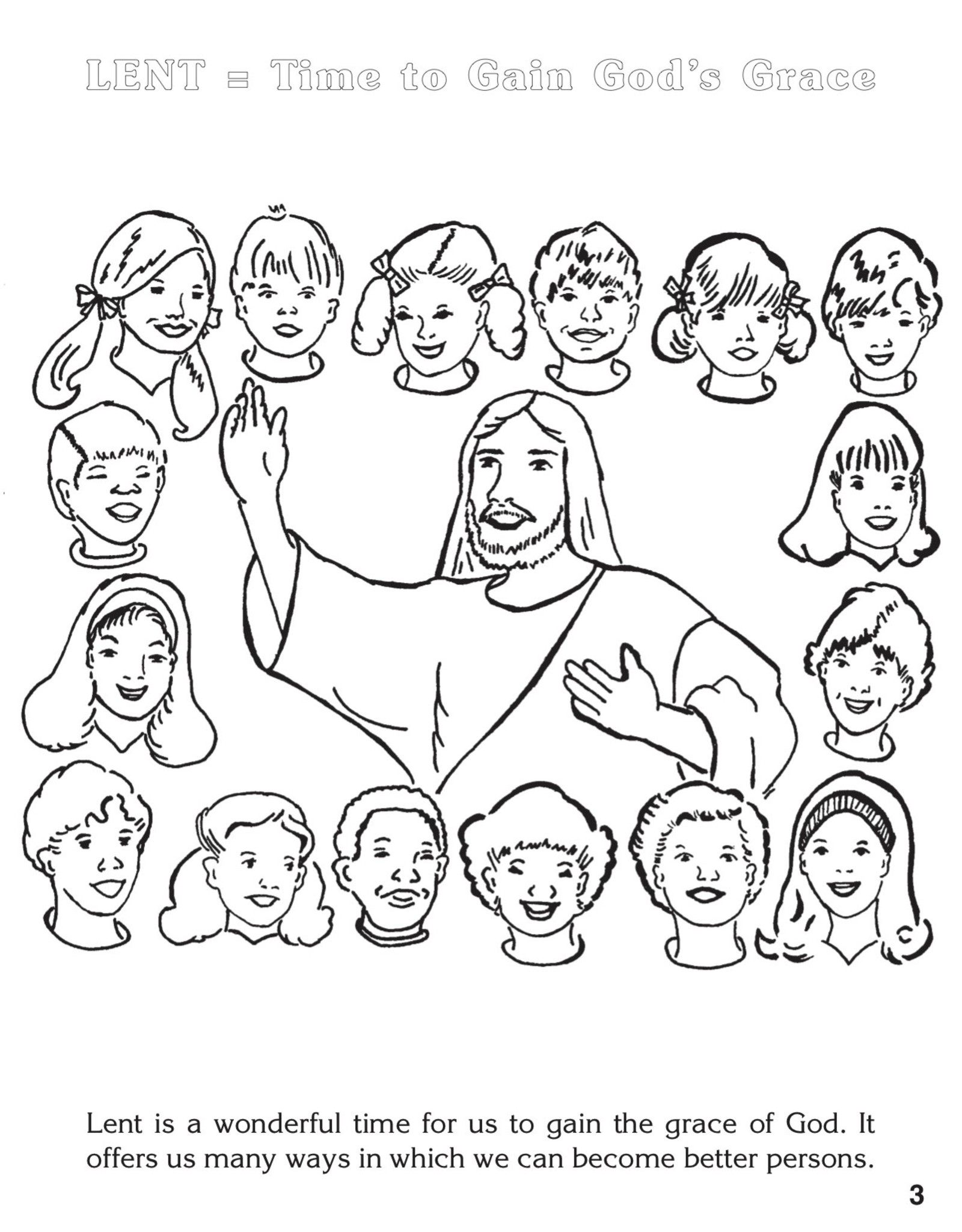 Catholic Book Publishing Coloring Book About Lent