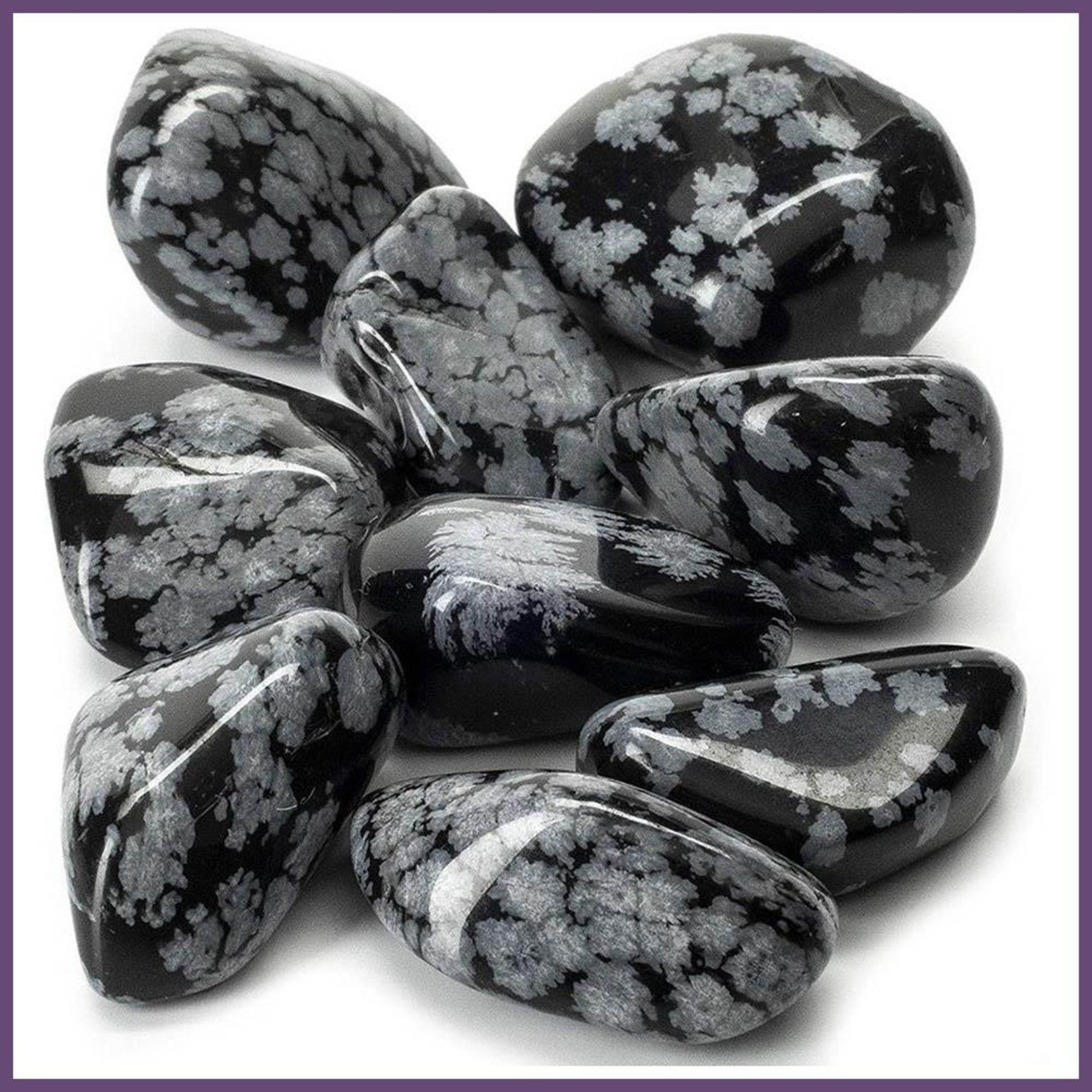 Snowflake Obsidian Tumbled Stones | Positive Vibes Curios - Positive Vibes  Curios