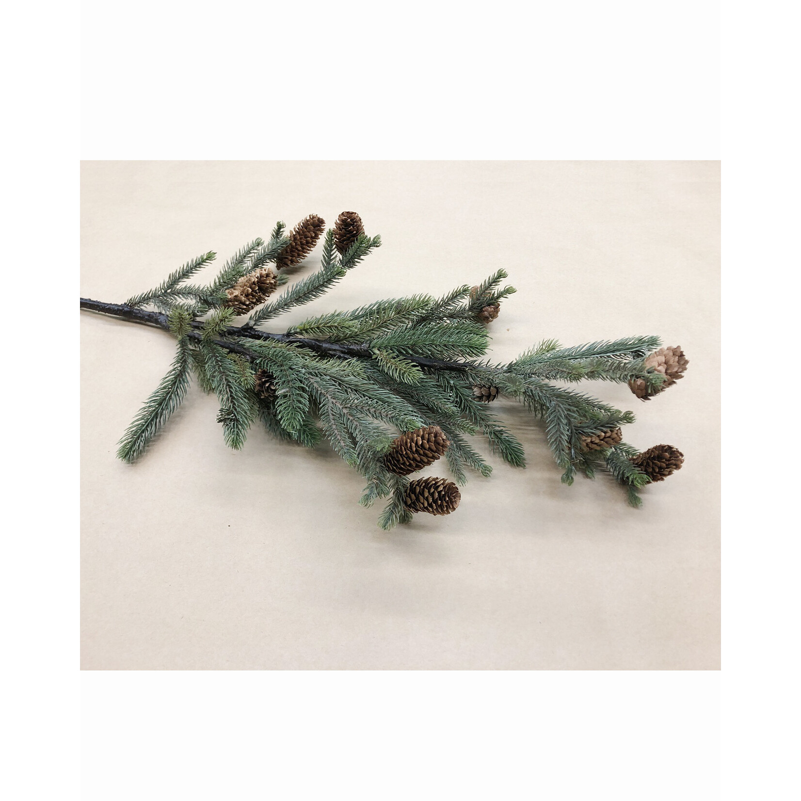 36" PINE BRANCH WITH CONE GREEN