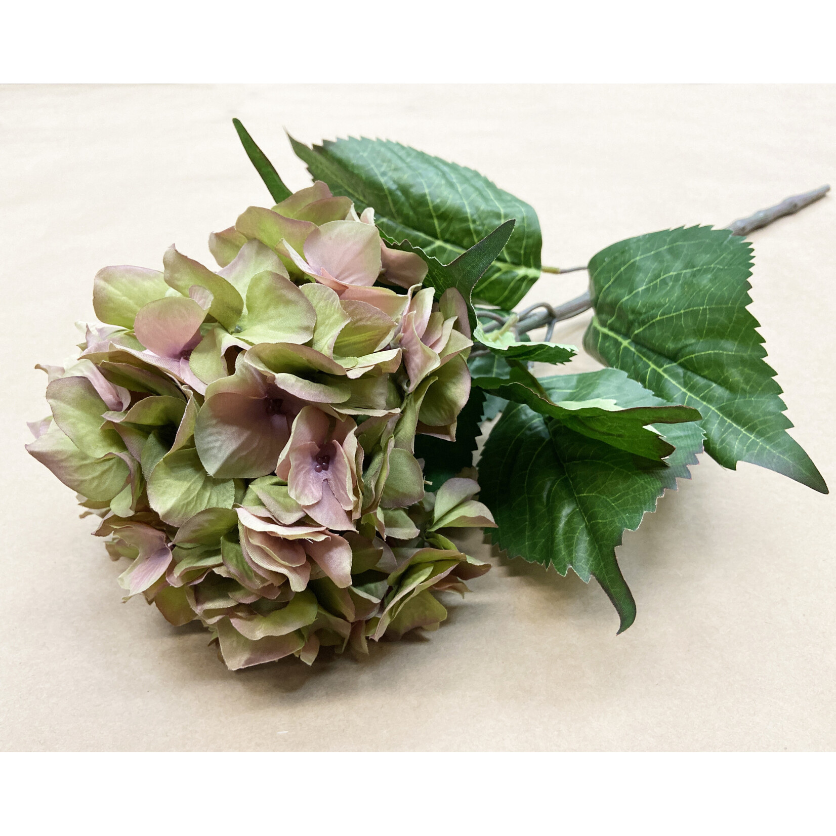 25.5" HYDRANGEA SPRAY MAUVE GREEN