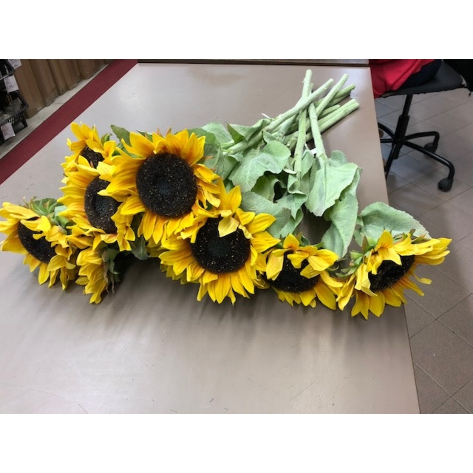 31" SUNFLOWER SPRAY YELLOW GOLD