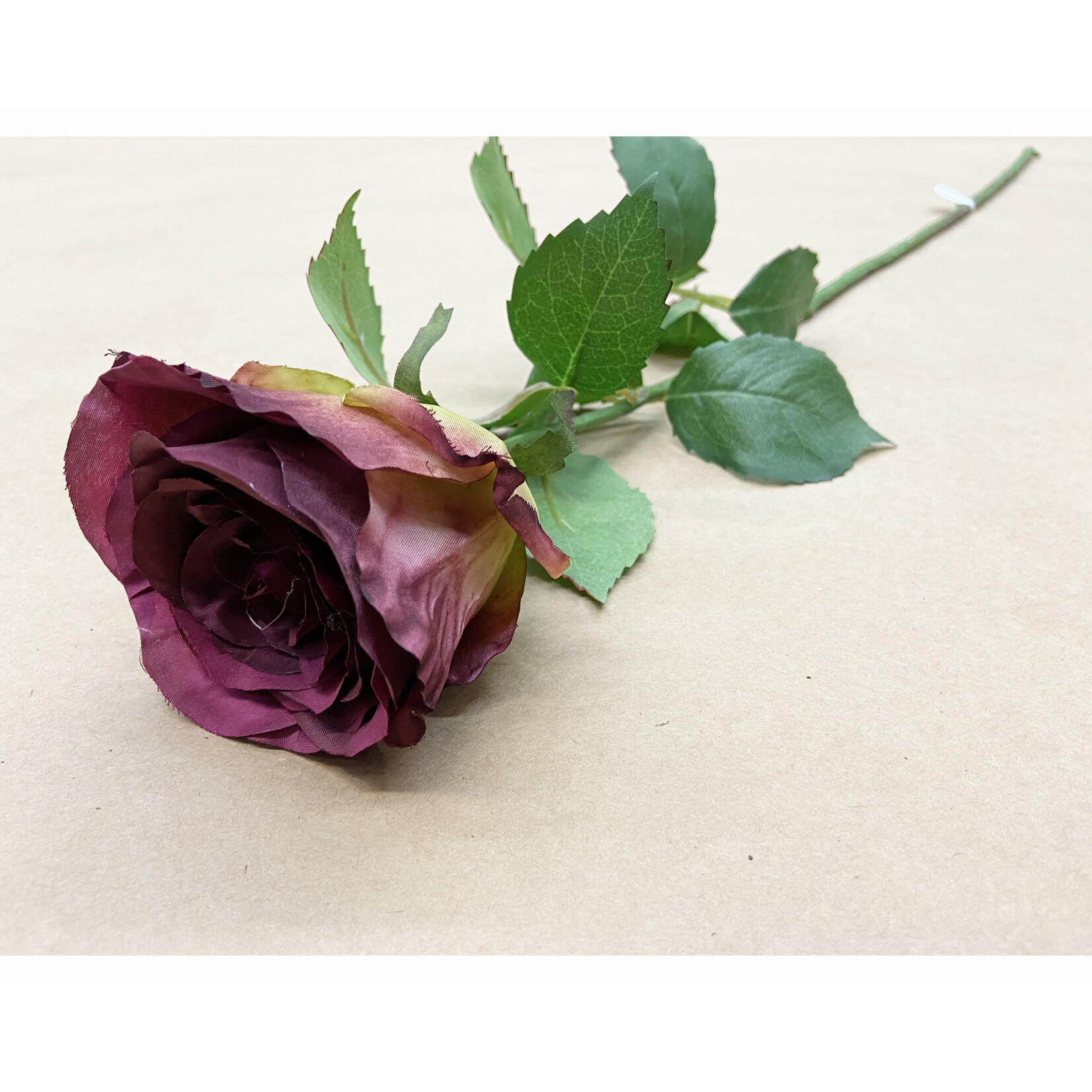 27.5" LG COTTAGE ROSE BUD SPRAY EGGPLANT