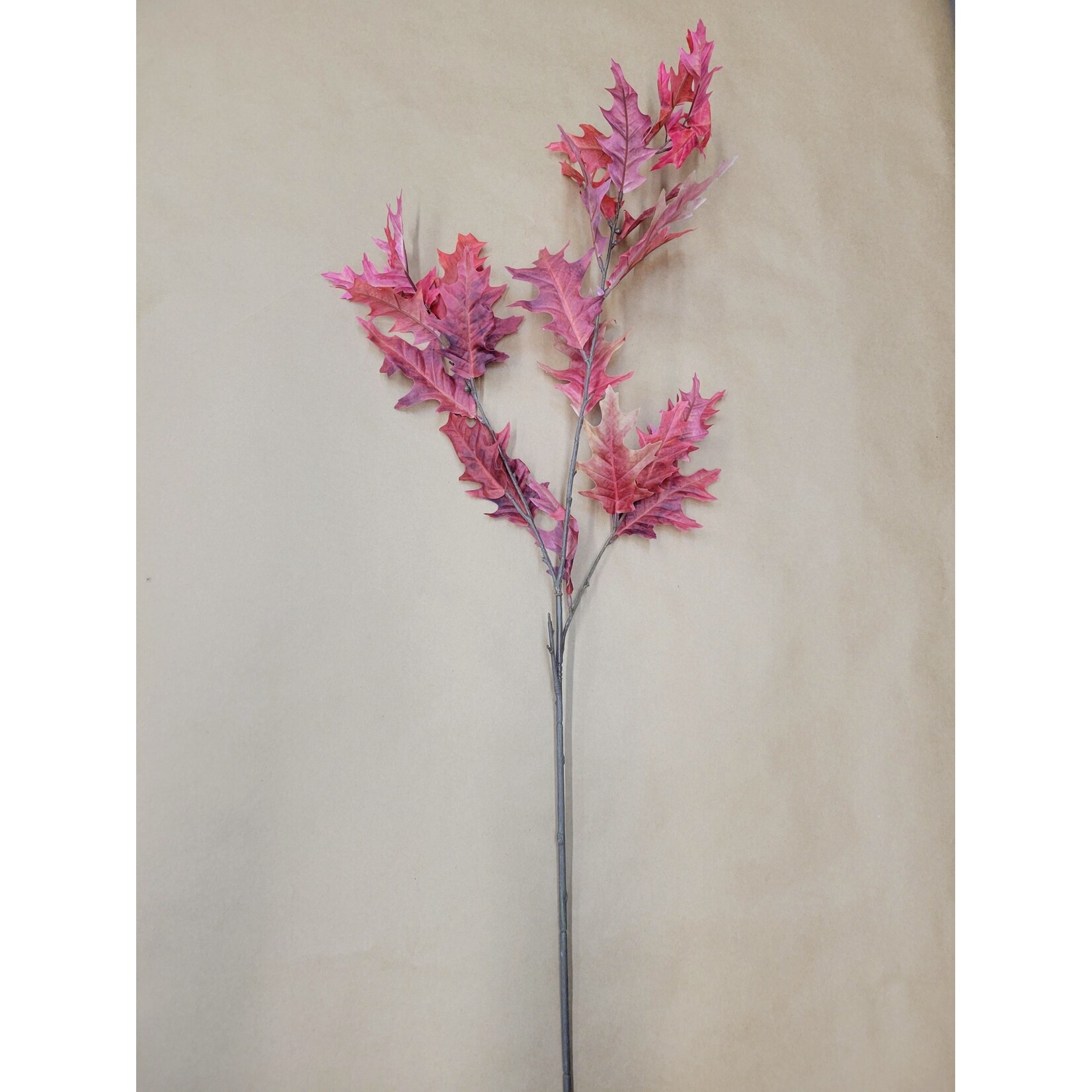 44" OAK LEAF STEM BURGUNDY