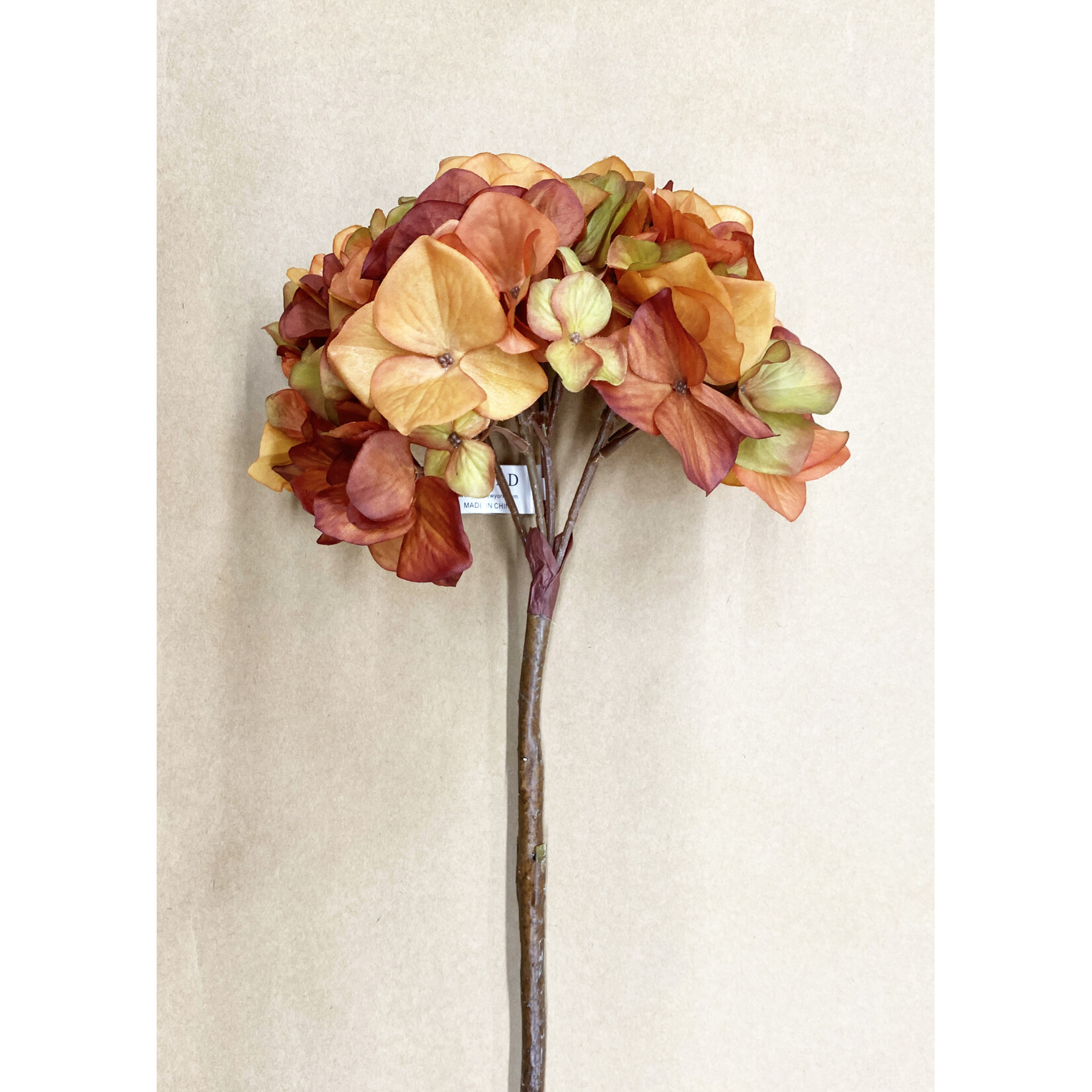 30" HYDRANGEA SPRAY TERRA COTTA BRICK