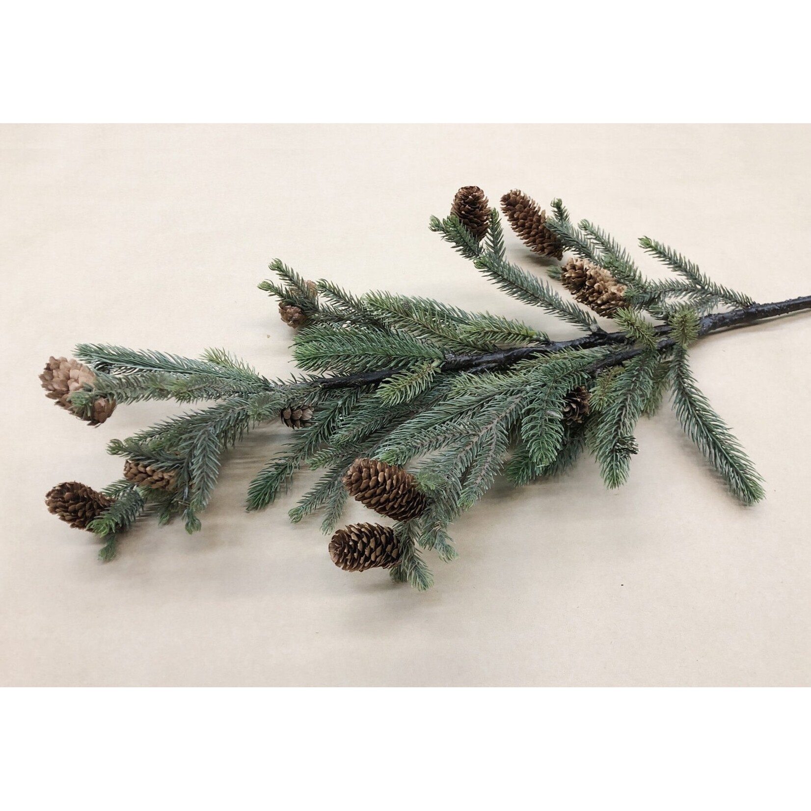 36" PINE BRANCH WITH CONE GREEN