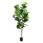 CTF916-GN: 90.5" FIDDLE LEAF TREE IN POT GREEN