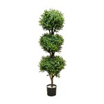 CBT724-GN/TT:  4.5'TRI BALL BOXWOOD TOPIARY IN POT GREEN
