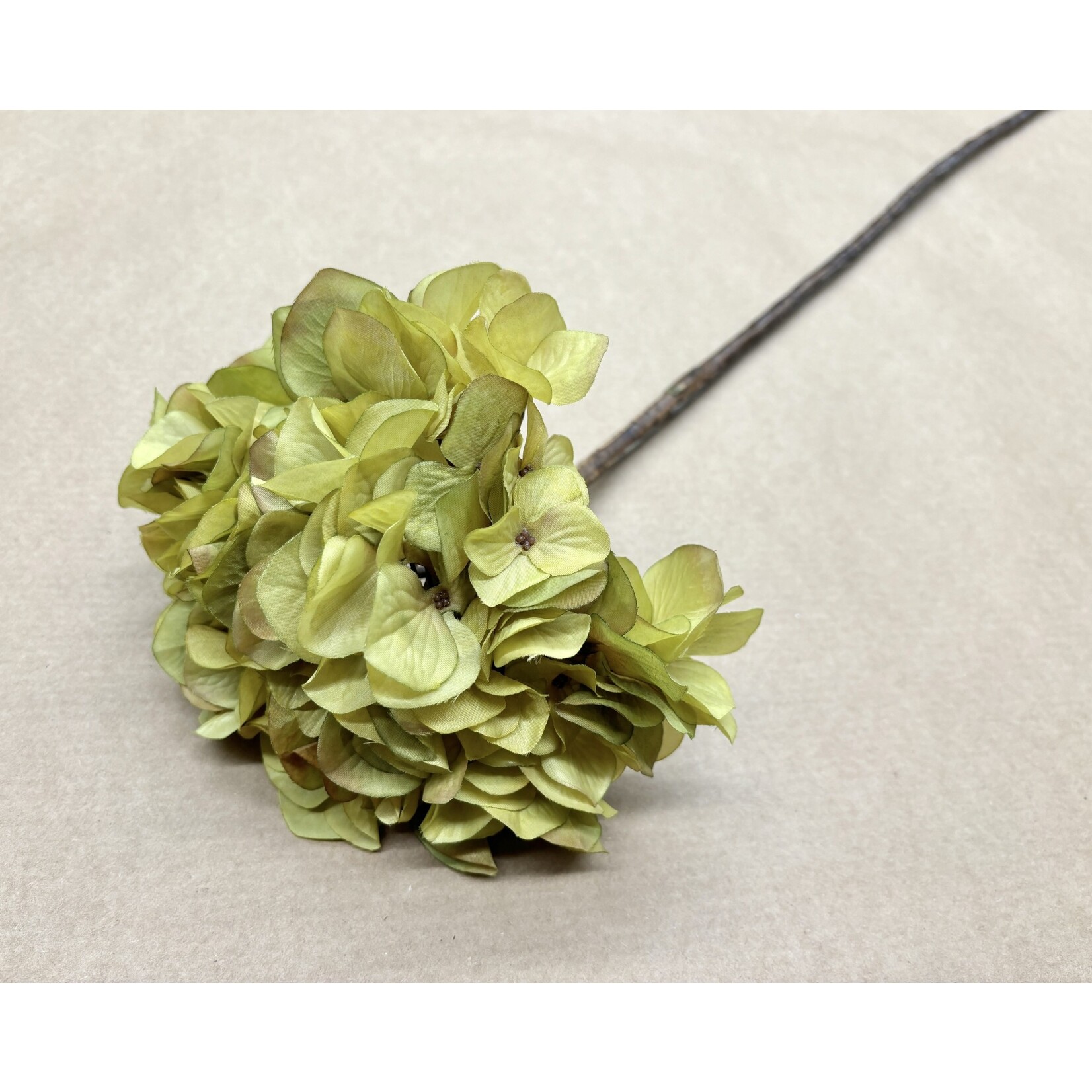 30" HYDRANGEA SPRAY OLIVE GREEN