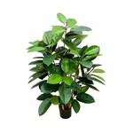 PLT153-GN: 39" RUBBER LEAF PLANT IN POT GREEN