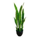 PLT330-GN: 33" SANSEVIERIA PLANT IN POT GREEN