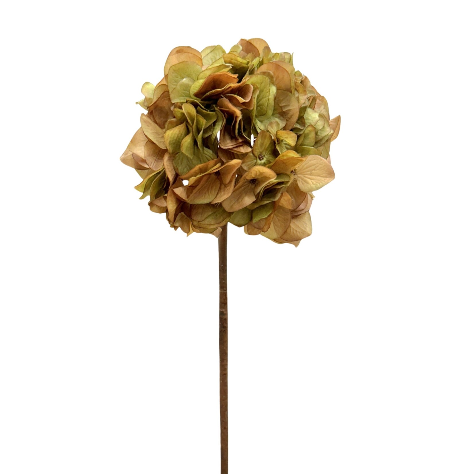 30" HYDRANGEA SPRAY BROWN GREEN