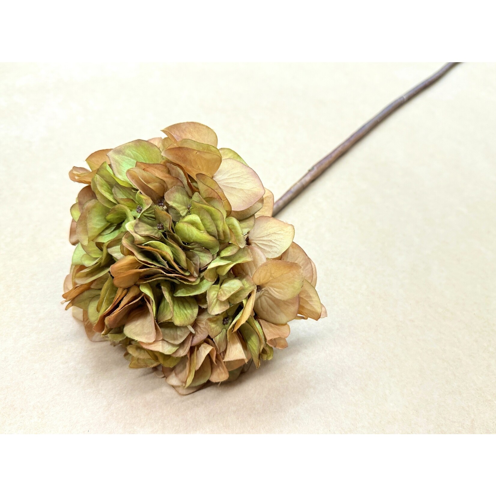 30" HYDRANGEA SPRAY BROWN GREEN