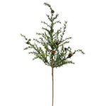 XPE570-GN/BR: 39.5” LARCH PINE SPRAY W/CONE GREEN BROWN