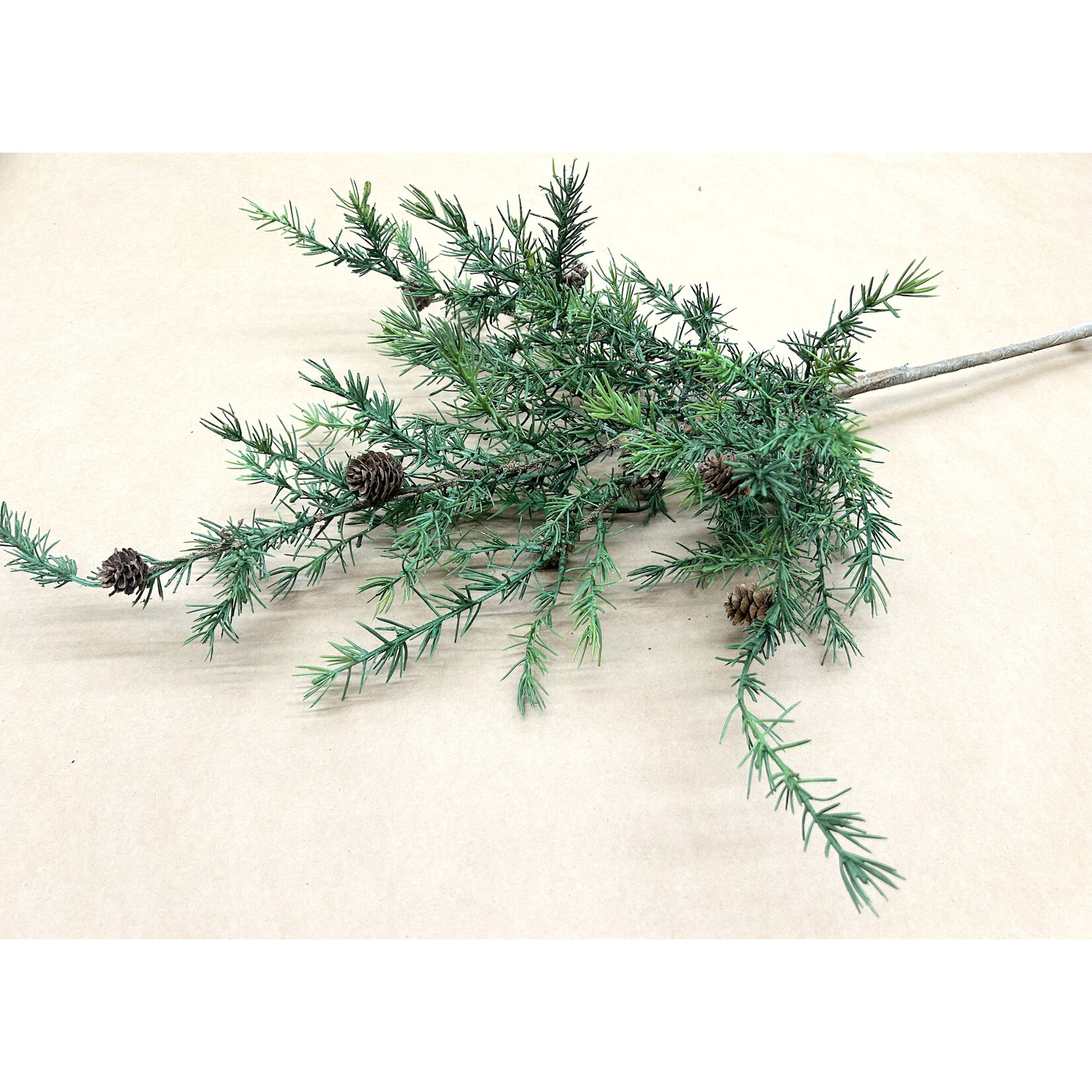 39.5" LARCH PINE SPRAY W/CONE GREEN BROWN