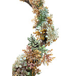 XGG032-BR: 6’ MIXED BOXWOOD GARLAND WITH PINE CONE BROWN