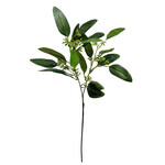 CGE466-GN/BU: 18” SEEDED EUCALYPTUS SPRAY GREEN BURGUNDY