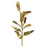 XA723-GO: METALIC MAGNOLIA LEAF BRANCH GOLD