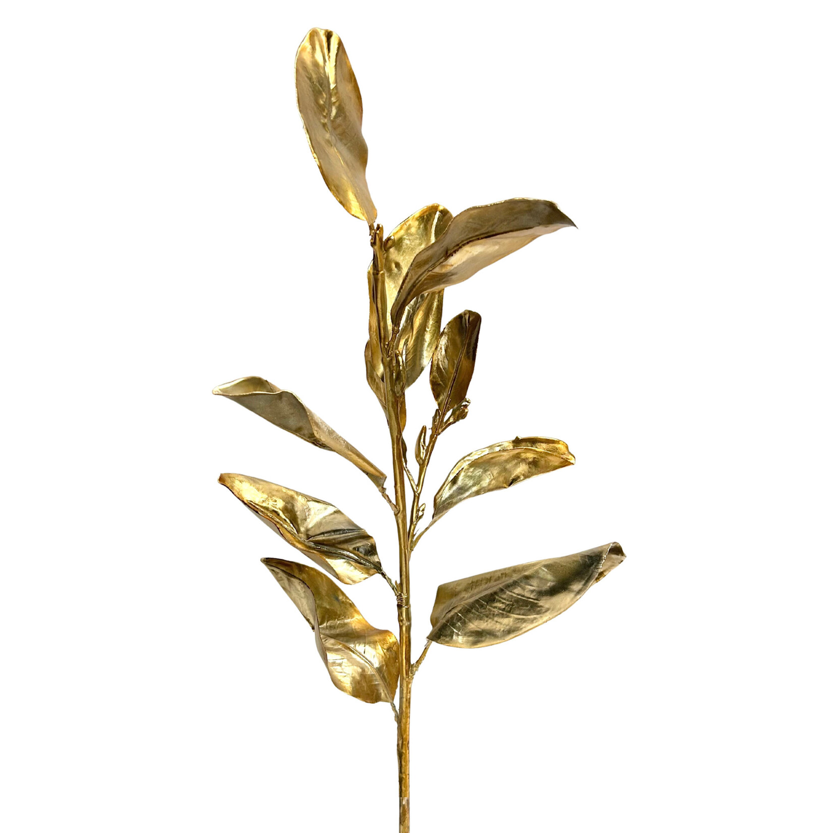 METALIC MAGNOLIA LEAF BRANCH GOLD