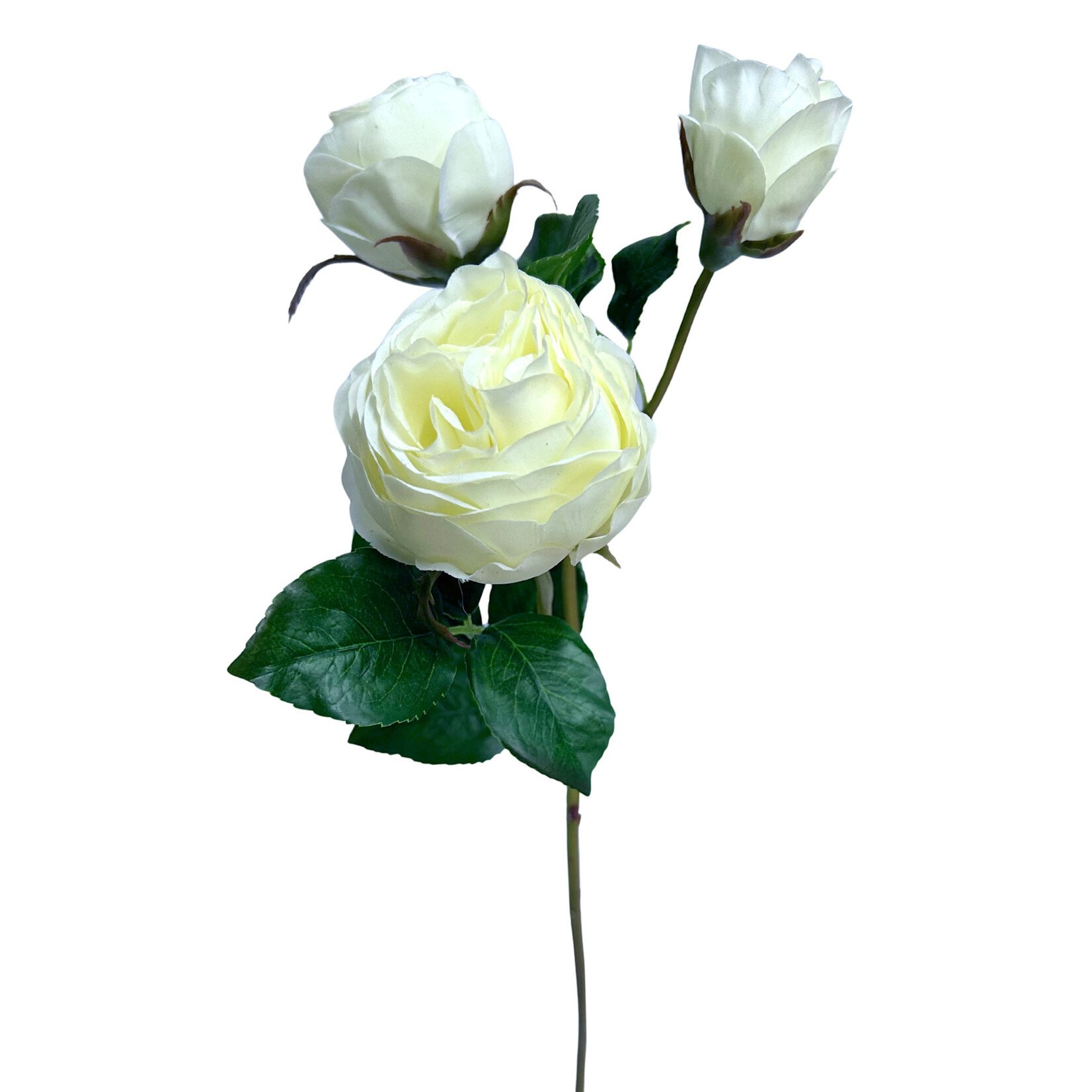 21" NATURAL TOUCH ROSE SPRAY WHITE