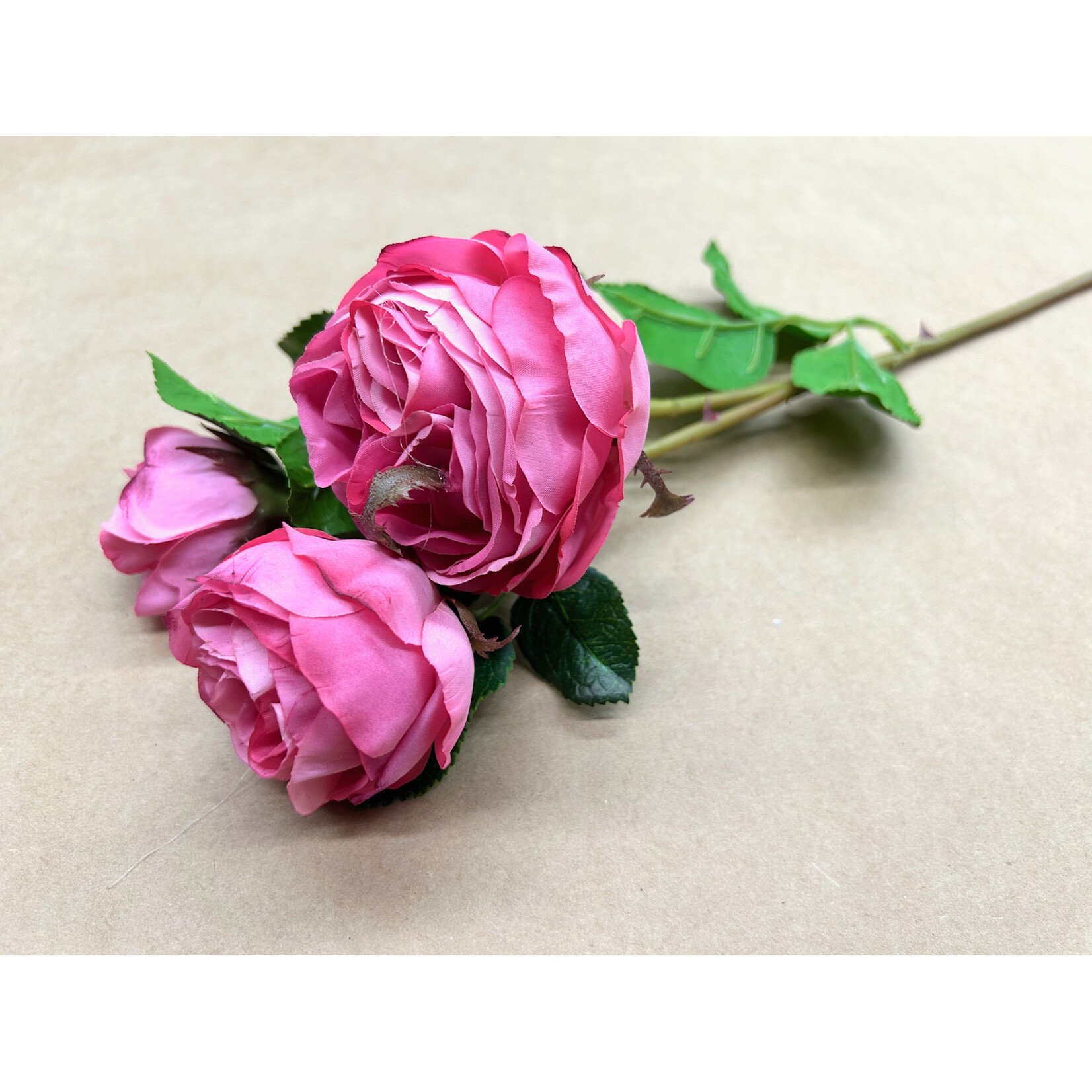 21" NATURAL TOUCH ROSE SPRAY CERISE