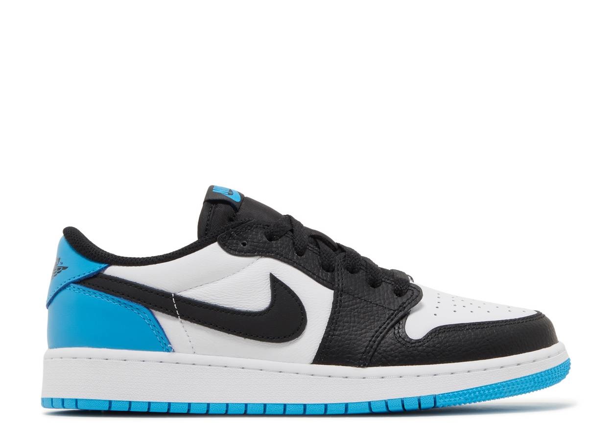 靴 AIR JORDAN 1 RETRO LOW OG POWDER BLUE Jordan 1 Retro Low OG Black Dark Powder Blue Men's - CZ0790