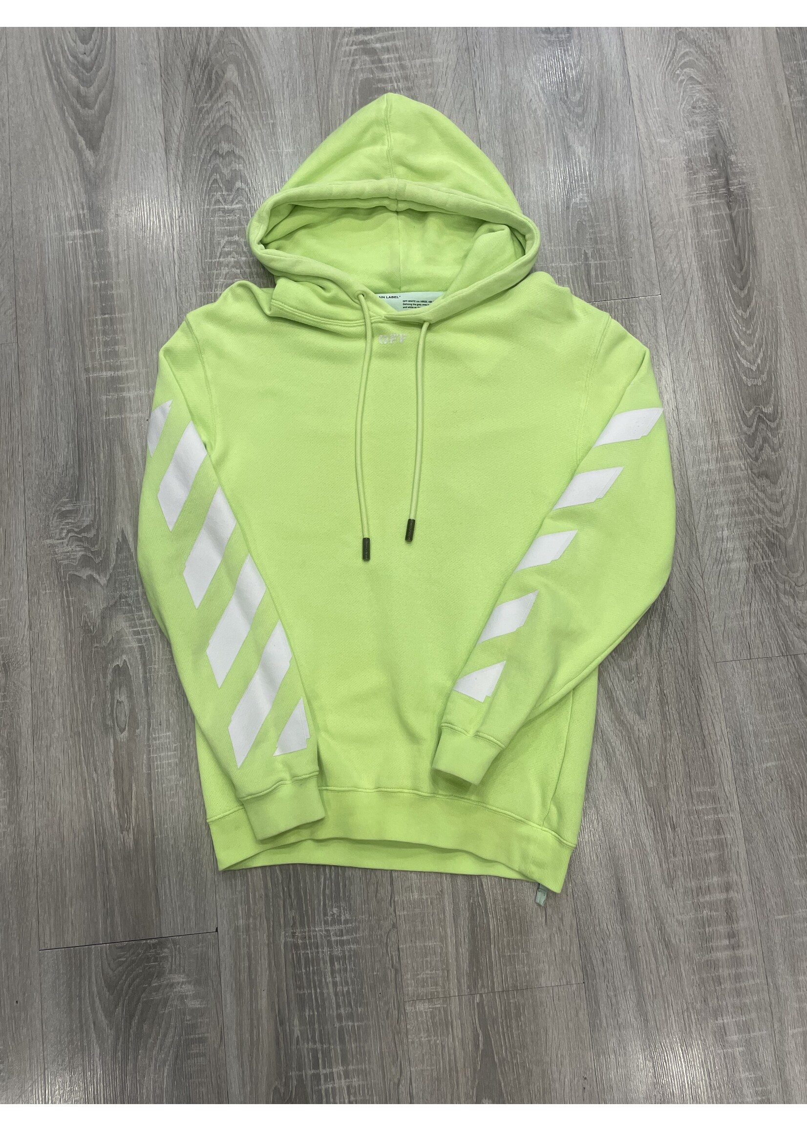 OFF-WHITE LIME GREEN HOODIE