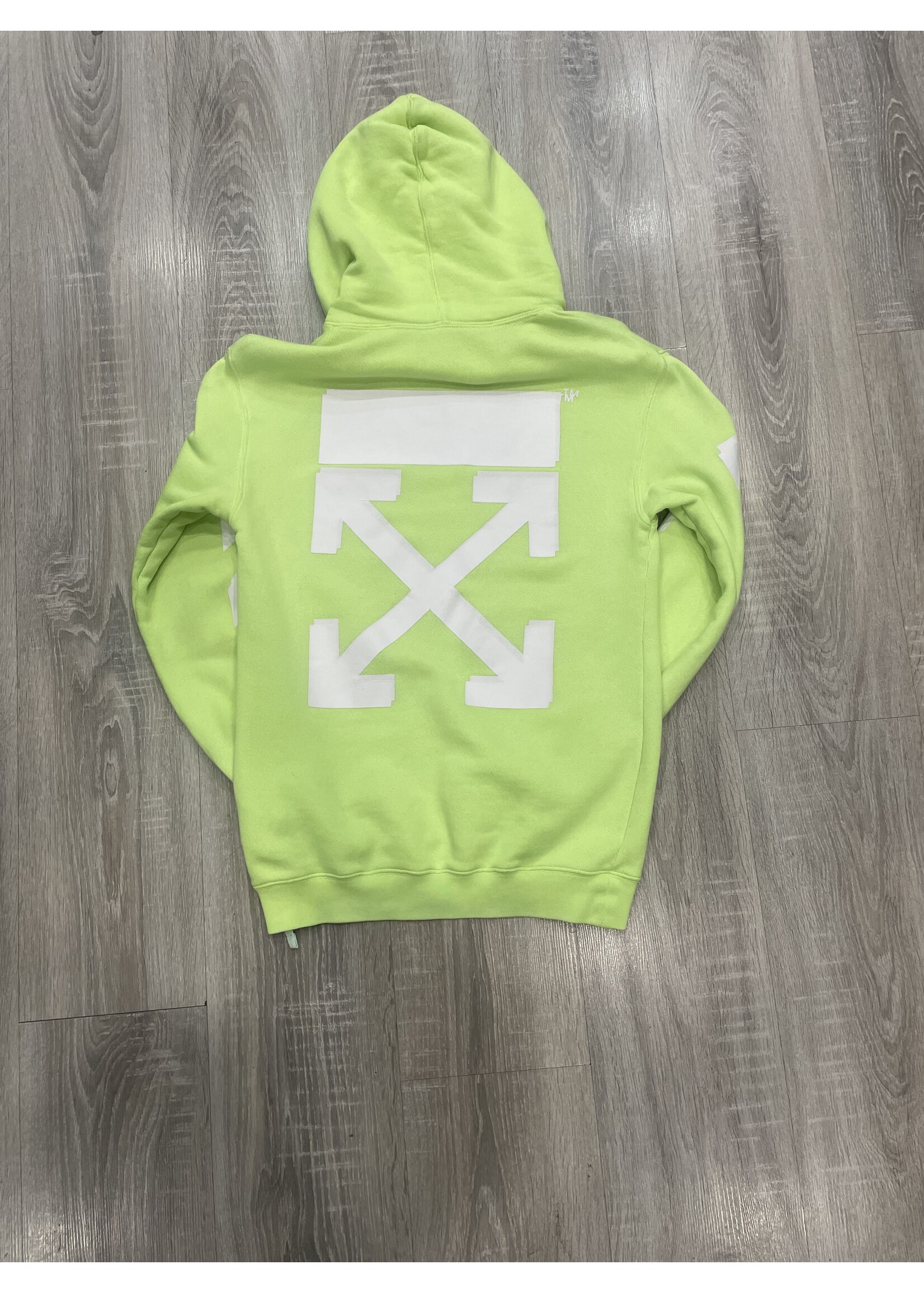 OFF-WHITE LIME GREEN HOODIE