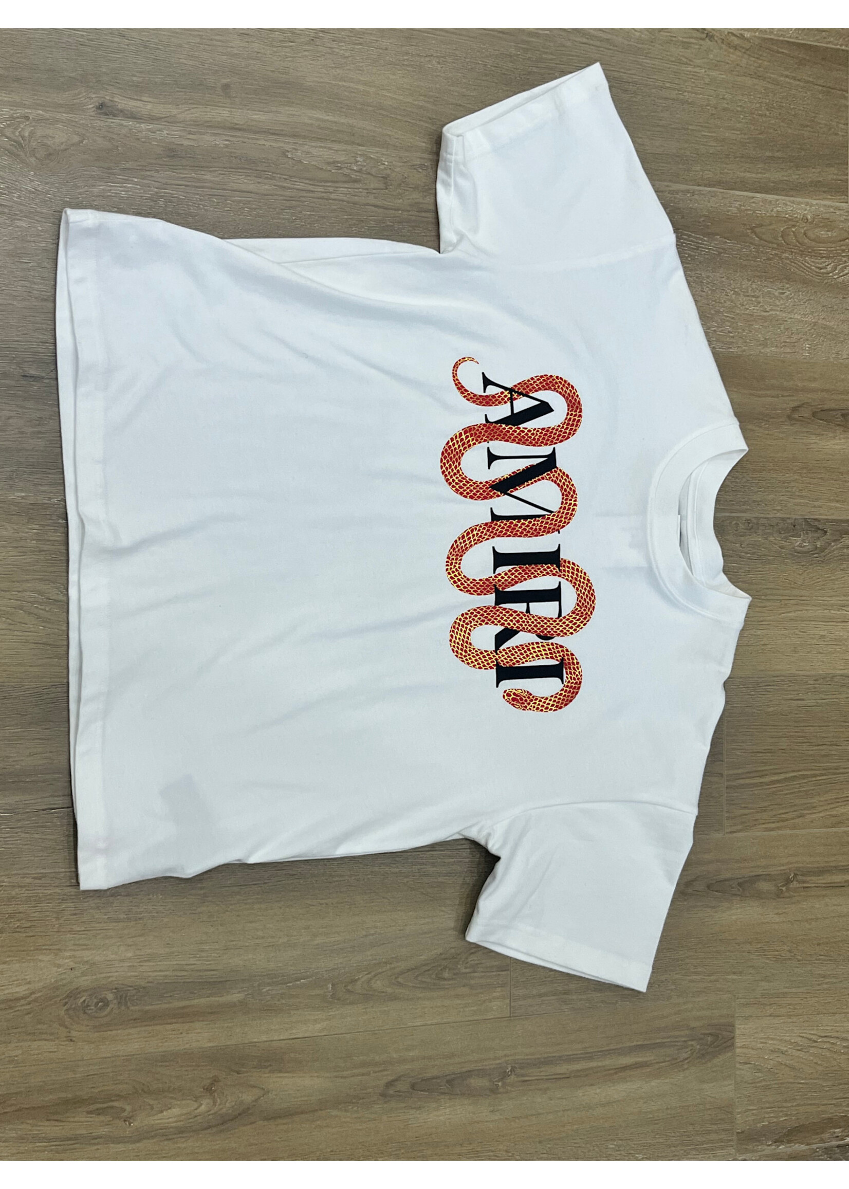 Amiri snake White tee