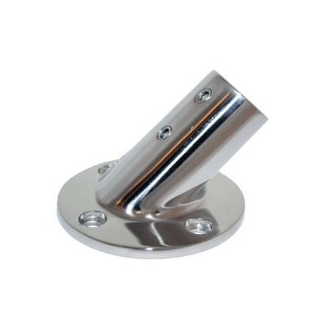 Round Base 45° 1" OD Tubing 316 Stainless