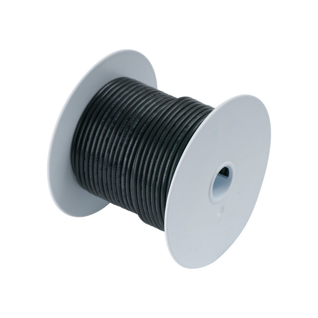 Tinned Copper Wire 1 AWG Black Battery Cable