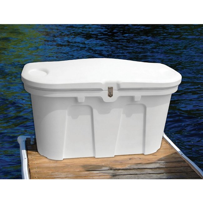 White Poly Dock Box 43"Lx21"Wx26"H
