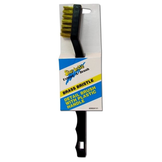 Detail Brush With Plastic Handle & Brass Bristles