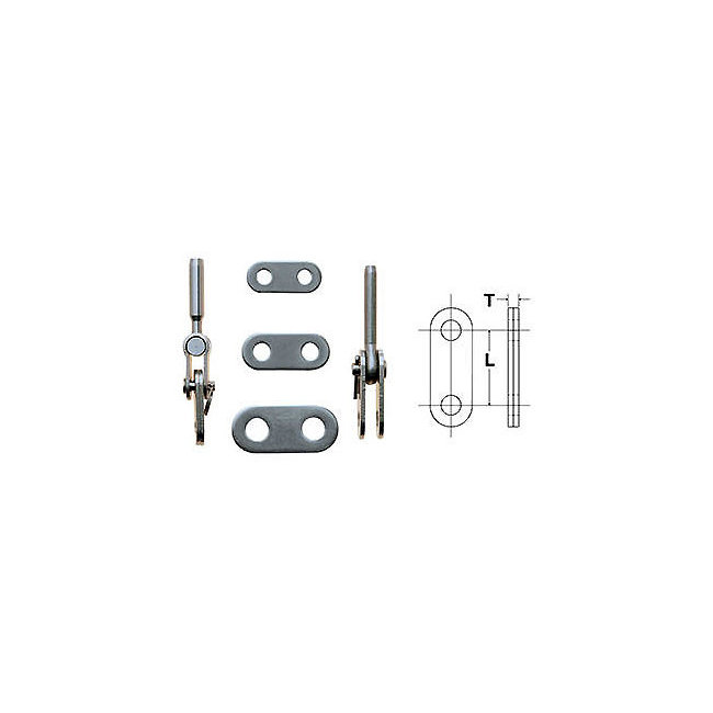 Jaw/Eye Adapter Link Plates 3/8''