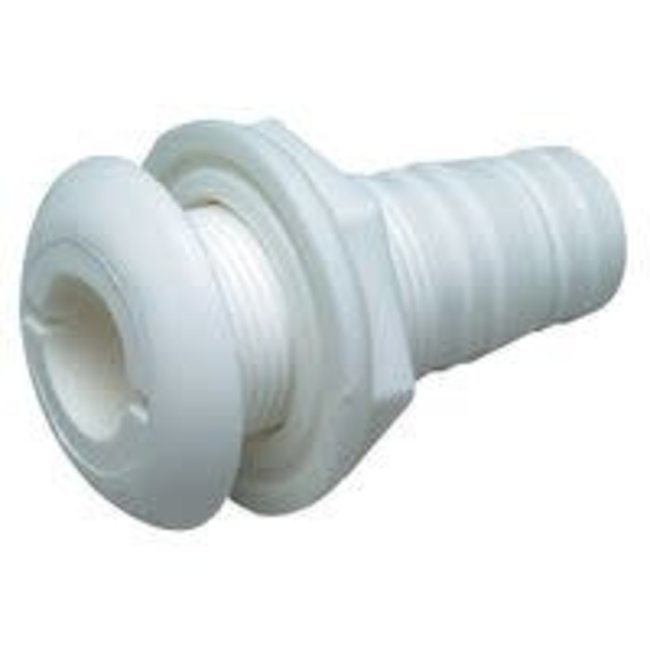 Plumbing & Fixtures Thru Hull 3/4" White Plastic