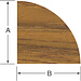Teak Quarter Round 1/2'' - 5' Length