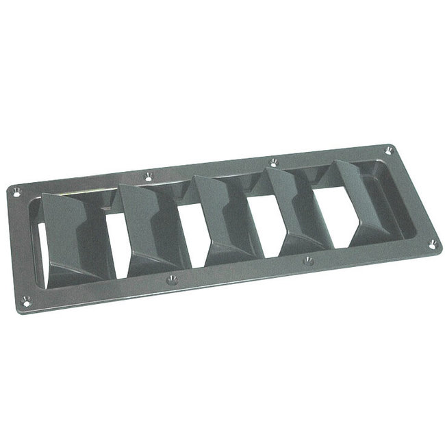 Louvered Vent 5 Abs Black