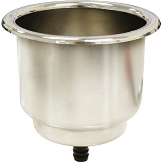 Drink Holder SS/3.5 dia / w/ 3/8 drain