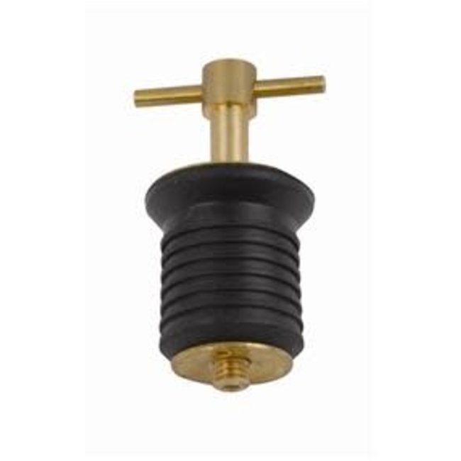 Drain Plug Tee Handle Brass  1"