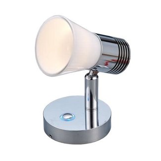 Light Chromed Aluminum with Glass Shade
