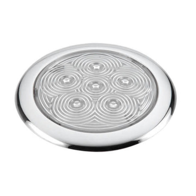 Dome SS w / PC Lens 5 x 0.5W Wht LEDs CLEARANCE