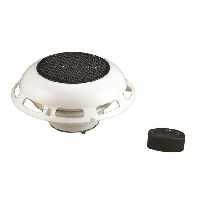 Solar Vent 24 Hour S.S. Cover w/Batt & Switch 3"