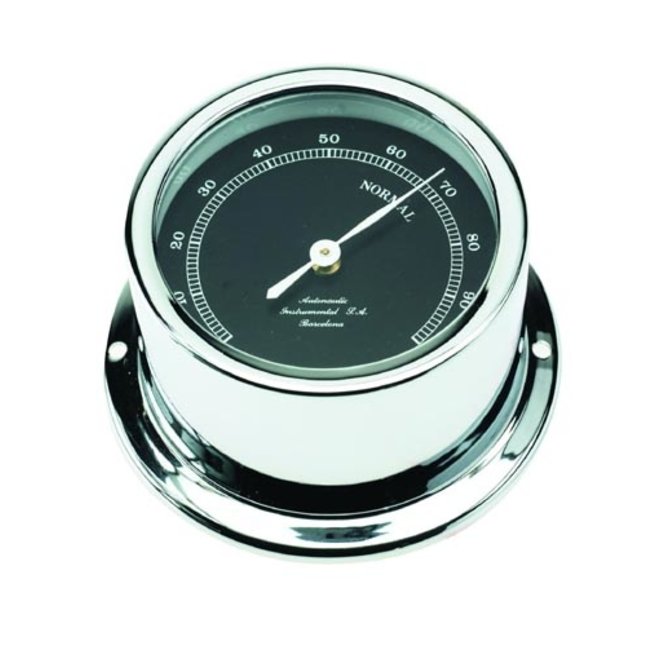 Hygrometer Chrome W/Black