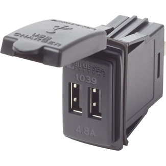 Dual USB Charger 4.8a - Switch Mount 12/24v