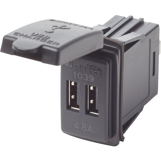 Dual USB Charger 4.8a - Switch Mount 12/24v