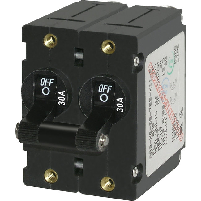 Breaker Double 30 Amp Black